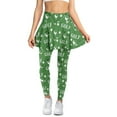 thumbnail image 1 of SCRAWLGOD Golf Clubs Balls Stars Green Tennis Yoga Leggings with Skirt for Women Stylish Comfortable Athletic Skorts Pocket Elastic Sporty Clothing for Vacation Exercising, XS, 1 of 7