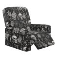 thumbnail image 1 of SCRAWLGOD Halloween Cat Skull Rose Moon Stars Black Recliner Chair Covers Stretch Recliner Slipcovers Reclining Furniture Protector Washable Sofa Couch Cover with Storage Pocket for Pets Dog Cat, 1 of 7