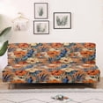 thumbnail image 1 of SCRAWLGOD Hibiscus Leaf Pattern Sofa Cover Armless Couch Slipcover for Pets Stretch Leakproof Couch Slipcover Washable 1 Piece Sofa Cover 3 Seater, 1 of 9