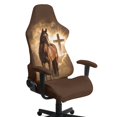 thumbnail image 1 of SCRAWLGOD Horse Cross Print Gaming Chair Cover with Armrest Covers Stretchable Universal Furniture Protector Anti Dust Anti Scratch Gaming Chair Slipcover, 1 of 9