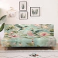 thumbnail image 1 of SCRAWLGOD Hummingbird Hibiscus Floral Print Sofa Cover with Elastic Bottom Armless Futon Slipcovers Dustproof Soft Couch Covers Anti Scratch for Living Room, 1 of 9