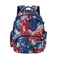 thumbnail image 1 of SCRAWLGOD July 4th American Flag Spiral Print Casual Laptop Backpack for Kids, Lightweight Daypack for Work Travel Commute School, Practical Spacious Organized Classic Design, 1 of 7
