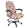 thumbnail image 1 of SCRAWLGOD Ladybug Love Spots Beige Valentine's Day Computer Office Chair Cover Universal Breathable Stain Resistant Rotating Chair Cover Stretch Dustproof Boss Chair Covers, S, 1 of 7
