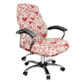 thumbnail image 1 of SCRAWLGOD Leaf Love Red White Valentine's Day Non-Slip Cover for Office Chair Seat Breathable Easy to Install Boss Chair Slipcovers Dustproof Gaming Chair Covers, L, 1 of 7
