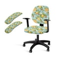 thumbnail image 1 of SCRAWLGOD Lemon Floral Strawberry Computer Chair Cover with Armrest Covers Scratch Resistant Boss Chair Protector Breathable Universal Swivel Chair Slipcover, 4 PCS, 1 of 7