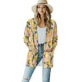 thumbnail image 1 of SCRAWLGOD Lemon Light Cardigan Sweaters for Women Fall Casual Cardigan Sweaters Long Sleeve Ladies Cardigan Sweatshirts with No Hood Size L for Clubs Washable Sweater Coat, 1 of 7