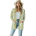 thumbnail image 1 of SCRAWLGOD Lemon Women Long Cardigans Lightweight Sweaters for Women Open Front Top Long Sleeve Women's Cardigan with Pockets Breathable Womens Long Comfy Cardigan Size L, 1 of 1