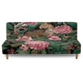thumbnail image 1 of SCRAWLGOD Leopard Floral Leaf Print Non Slip Futon Cover, Armless Washable Couch Cover for Futon, Stretchy Sofa Cover, Scratch Resistant Furniture Protector for Pets, Dog and Cat, 1 of 7