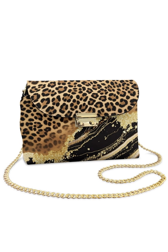 Leopard Marble Print Crossbody Bags for Women, PU Leather Cell Phone Purse, Cross Body Handbags Shoulder Bag with Detachable Strap