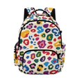 thumbnail image 1 of SCRAWLGOD Leopard Print Beige 17 Inch Large Capacity Backpack, Laptop Backpack Shoulder Bag School Bookbag Casual Daypack for Teenager with Adjustable Padded Straps, 1 of 6