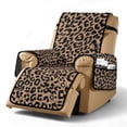 thumbnail image 1 of SCRAWLGOD Leopard Print Recliner Cover Non Slip Recliner Chair Cover with Pocket Washable Reclining Slipcover for Cats, 1 of 7