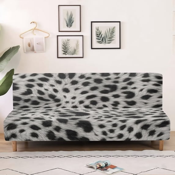 SCRAWLGOD Leopard Print Sofa Slipcover Without Armrest for Pets Anti Scratch Dustproof Sofa Cover Washable Furniture Protector Soft Couch Cover for 3 Cushion Couch