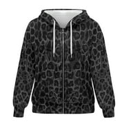 トップス 00s olduniqlo short zipup Hoodie leopard Amazon.com: GGOOB Oversized Cheetah Leopard Print Hoodie Y2k