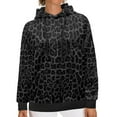 thumbnail image 1 of SCRAWLGOD Leopard Print Womens Hoodies Pullover Graphic Sweatshirts for Women Trendy Size S Long Sleeve Ladies Hoodie Sweaters Comfy Hooded Blouses Women Vacation, 1 of 6