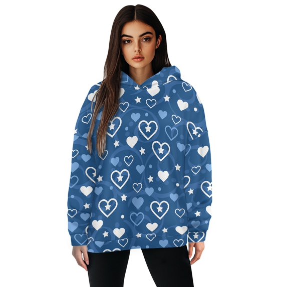 SCRAWLGOD Love Heart Hoodies for Women Pullover Graphic Hoodie Women Trendy Clothes Comfortable Ladies Hooded Sweaters Long-Sleeve Plus Size 2XL Graphic Hoodies for Women Fitness