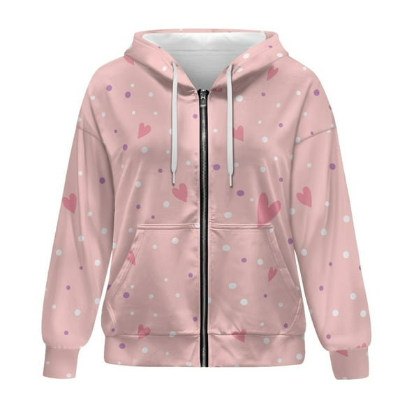SCRAWLGOD Love Heart Zip Hoodies for Women Plus Size XS Womens Graphic Hoodies Long Sleeve Hooded Sweater Women Travel Lightweight Women Oversized Sweatshirt