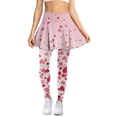 thumbnail image 1 of SCRAWLGOD Love Red Pink Stretchy Golf Skirt with Leggings for Women Comfortable Casual Pickleball Skorts Leggings Moisture-Wicking Comfy Tennis Yoga Pants, S, 1 of 7