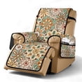 thumbnail image 1 of SCRAWLGOD Mandala Flower Print Recliner Chair Cover Washable Furniture Protector Stain Resistant Non Slip Reclining Couch Cover with Pocket, 1 of 7