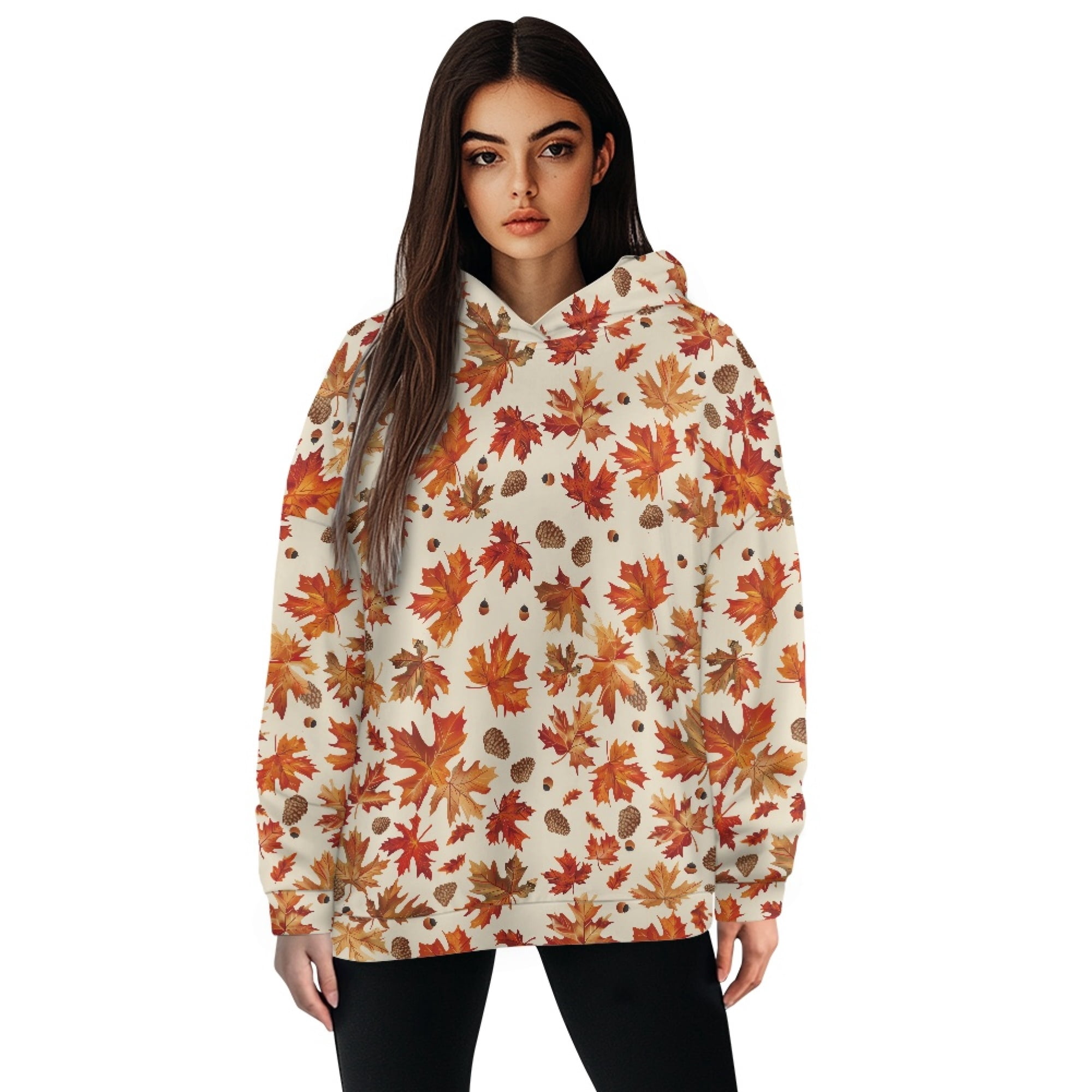 Oversized sweatshirt voor dames met duimgaten, casual herfst top split trendy blouse, warme comfortabele trendy losse tops, donkerbruin, M
