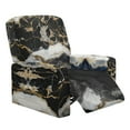 thumbnail image 1 of SCRAWLGOD Marble Print Black White Recliner Cover with Pocket Single Reclining Slipcover 4-Pieces Lazyboy Recliner Armchair Cover with Elastic Bottom Furniture Protector for Pet, 1 of 7
