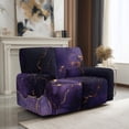 thumbnail image 1 of SCRAWLGOD Marble Print Recliner Loveseat Cover Anti Slip Stretch Recliner Slipcover Anti Scratch Washable Reclining Slipcover with Pocket, 1 of 8