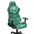 thumbnail image 1 of SCRAWLGOD Mermaid Scales Print Teal Green 4 Pieces Gaming Chair Covers with Armrest Covers Dustproof Scratch Resistant Gaming Chair Cover Set Elastic Computer Chair Seat Slipcovers, 1 of 7