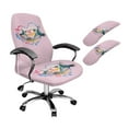 thumbnail image 1 of SCRAWLGOD Mother's Day 3 PCS Elastic Computer Chair Cover with Armrest Protector Non-Slip Rotating Chair Covers Washable Gaming Chair Slipcover, Hummingbird Floral Mom and Me Print, S, 1 of 7