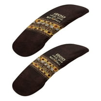 SCRAWLGOD Mother’s Day Set of 2 Office Chair Armrest Slipcovers Removable Computer Chair Arm Rest Protector Breathable Desk Chair Arm Slipcover, Mom Leopard Print Sunflowers Daisy