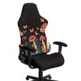 thumbnail image 1 of SCRAWLGOD Mushroom Butterfly Daisy Print Gaming Chair Cover with Armrest Covers Soft Stretchable Furniture Protector Universal Reclining Racing Gaming Chair, 1 of 9