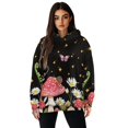 thumbnail image 1 of SCRAWLGOD Mushroom Hoodies for Women Pullover Graphic Sweaters for Women Trendy Lightweight Ladies Hooded Sweaters Round Neck Oversized Sweatshirt for Women Office Size S, 1 of 7