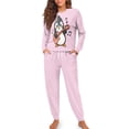 thumbnail image 1 of SCRAWLGOD Music Penguin Pajamas for Women Set of 2 Pjs Women Long Sleeve Sleepwear Size S Crewneck Pajama with Pockets Lightweight Women Lounge Travel Set, 1 of 7