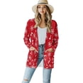 thumbnail image 1 of SCRAWLGOD Music Snowflakes Womens Cardigans Lightweight Dressy Cardigans for Women Size M Long Sleeve Casual Work Outfits for Women Stretchy Womens Long Cardigan for Christmas, 1 of 7