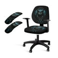 thumbnail image 1 of SCRAWLGOD Owl Dreamcatcher Comfortable Office Chair Cover with Arm Protector 4 PCS Dustproof Non-Slip High Back Chair Slipcover Breathable Boss Swivel Chair Covers, 1 of 7