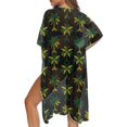 thumbnail image 1 of SCRAWLGOD Palm Tree Print Womens Swimsuit Cover Up Casual Flowy Bathing Suit Cover Up Long Quick Dry Swimsuit Coverup for Beach Party, 1 of 6