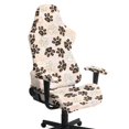thumbnail image 1 of SCRAWLGOD Paw Leopard Print Beige 4 PCS Gaming Chair Cover with Armrest Slipcovers Soft Stretchable Washable Computer Chair Seat Slipcovers Cat Scratch Proof, 1 of 7