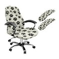 thumbnail image 1 of SCRAWLGOD Paws Black Beige 3 Pieces Set Stretch Computer Chair Slipcover with Arm Rest Covers Removable Boss Chair Cover Dustproof Non-Slip Desk Chair Seat Protector, S, 1 of 7