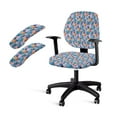 thumbnail image 1 of SCRAWLGOD Pineapple Monstera Elastic Computer Chair Slipcover with Armrest Protector Set of 4 Easy to Remove Desk Chair Cover Dustproof Universal Swivel Chair Covers, 1 of 7
