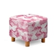 thumbnail image 1 of SCRAWLGOD Pink Butterfly Pattern Ottoman Slipcover Square Machine Washable Stretch Storage Ottoman Covers Removable Footrest Stool Cover Protector for Dogs Pets, 1 of 7