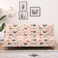 thumbnail image 1 of SCRAWLGOD Pug Dog Love Print Armless Sofa Slipcover Stretch Anti Scratch Couch Covers for 3 Cushion Couch Soft Comfortable Sofa Covers Slipcover, 1 of 9