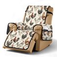 thumbnail image 1 of SCRAWLGOD Rooster Chicken Print Recliner Chair Cover Washable Anti Dust Furniture Protector Non Slip Reclining Couch Cover with Pocket, 1 of 7