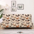 thumbnail image 1 of SCRAWLGOD Rooster Hen Print Armless Sofa Cover Anti Scratch Stretch Sofa Cover Washable 1 Piece Couch Slipcover for Living Room Decorative, 1 of 9