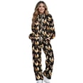 thumbnail image 1 of SCRAWLGOD Rooster Print Black Women 2 Piece Lounge Sets Turtleneck Pullover Sweatsuit Fall Outfits Matching Wide Leg Sweatpants Set Casual Tracksuit Cozy Trendy Clothes, XL, 1 of 7