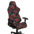 thumbnail image 1 of SCRAWLGOD Rose Spider Web Print Red Black 4 PCS Gaming Chair Covers for Cats Breathable Rotating Gaming Chair Protector Computer Chair Seat Slipcovers with Armrest Covers, 1 of 7