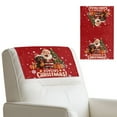 thumbnail image 1 of SCRAWLGOD Santa Christmas Tree Dachshund Print Red 1 Piece Recliner Headrest Cover Non Slip Sofa Headrest Cover PU Leather Recliner Chair Head Protector Covers for Home Decoration 17x27in, 1 of 7