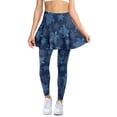thumbnail image 1 of SCRAWLGOD Sea Turtle Blue Women's Modest Short Skirt with Attached Leggings Pocket Stylish Golf Skirted Leggings Breathable Stretchy Yoga Skirt for Hiking Running, XS, 1 of 7