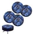 thumbnail image 1 of SCRAWLGOD Sea Turtle Hibiscus Round Bar Stool Covers Set of 4 Smooth Round Bar Stool Seat Covers Soft Elastic Bar Chair Covers for Wooden Metal Bench, Swivel Stools, 1 of 7
