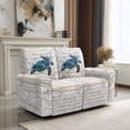 thumbnail image 1 of SCRAWLGOD Sea Turtle Wood Print Stretch Recliner Loveseat Cover with Pocket Washable Breathable Furniture Protector Non Slip Recliner Cover, 1 of 8