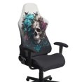 thumbnail image 1 of SCRAWLGOD Skull Floral Butterfly Print Gaming Chair Cover with Armrest Covers Stretch Universal Furniture Protector Breathable Gaming Chair Slipcover, 1 of 9