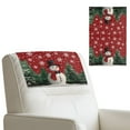 thumbnail image 1 of SCRAWLGOD Snowman Christmas Tree Snowflake 2 Pieces Headrest Covers for Recliners Waterproof Sofa Headrest Protector for Recliner Chair Couch Stain Resistant Furniture Protector 17x27 in, 1 of 7