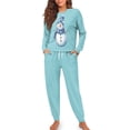 thumbnail image 1 of SCRAWLGOD Snowman Pajamas for Women Long Sleeve Sleepwear Sets for Women 2 Piece Size 2XL Crewneck Women's Pjs Sets Fall Breathable Loungewear for Christmas, 1 of 7